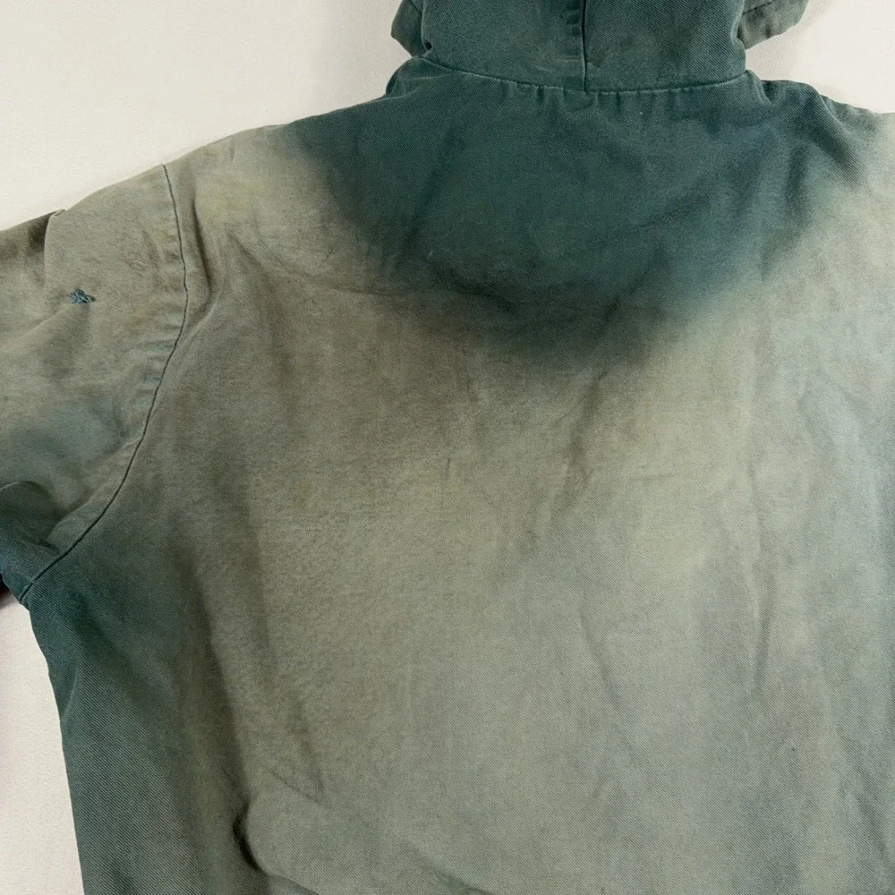 Thrashed Faded Jacket Sun Distressed Workwear Zip Hoodie‎ Grunge Skate XL